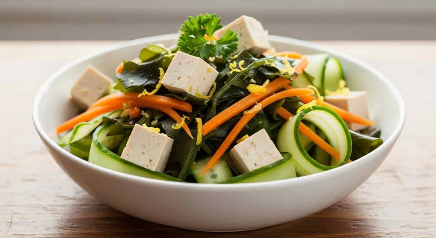Objevte japonskou vitalitu doma: Miso salát s tofu a moředskými řasami, který posílí vaše tělo za pár korun