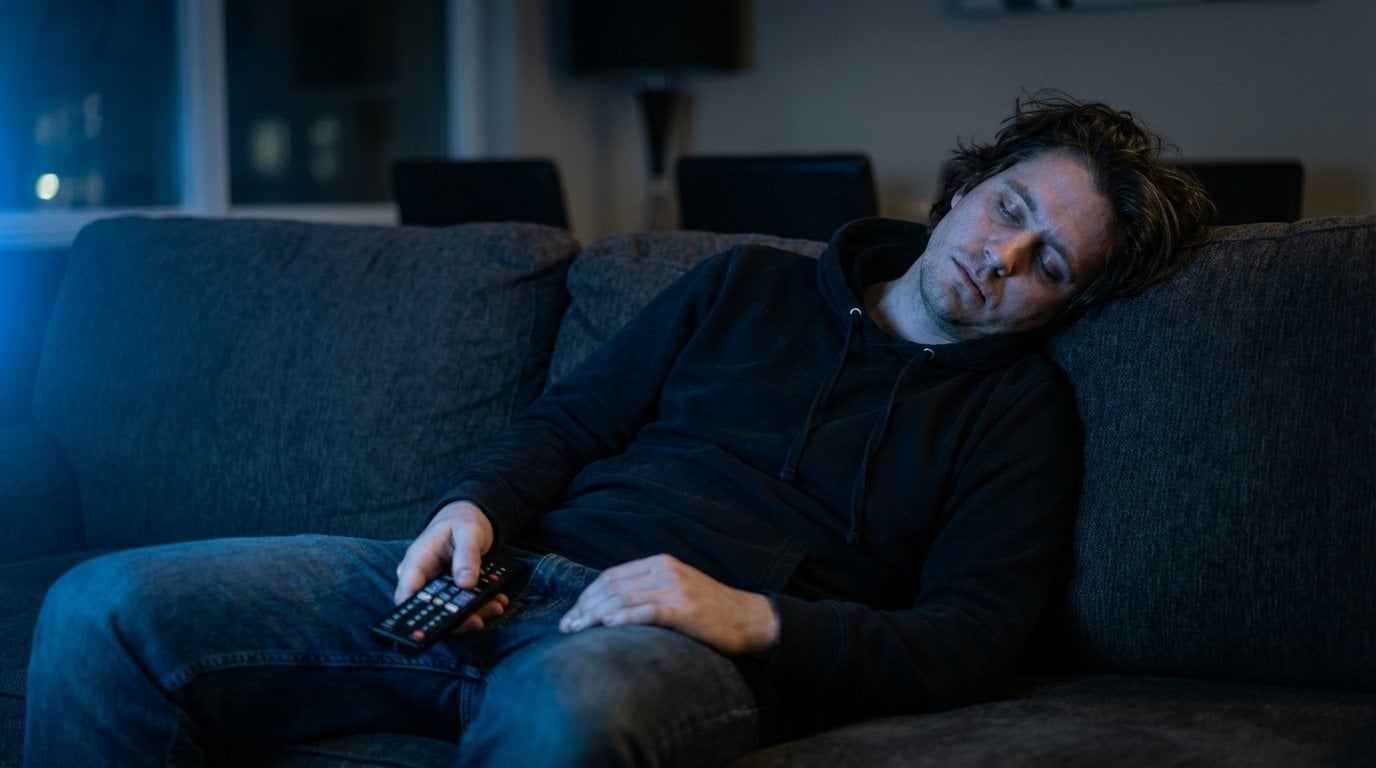 Vypněte ji, i když se vám klíží oči. Zvyk, který považujeme za nevinný relax, nám nenápadně krade zdraví